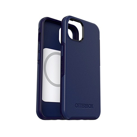 Custodia Symmetry Plus per iPhone 13 di OtterBox blu