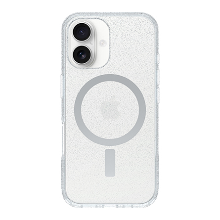 Cover OtterBox Symmetry Clear per iPhone 16 compatibile MagSafe - Trasparente scintillante
