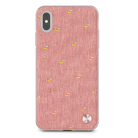Custodia Vesta Slim di Moshi in tessuto per iPhone XS Max rosa