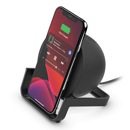 Supporto di ricarica Wireless 10W Belkin con Speaker nero