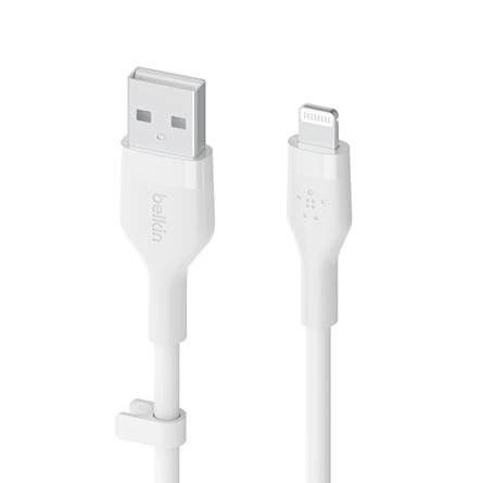 Cavo USB-A Flex in silicone con connettore Lightning bianco di Belkin 1m
