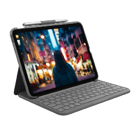 Custodia con tastiera Logitech Slim Folio per iPad 10a gen.