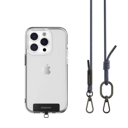 Tracolla 6mm + Gancio per iPhone - Blu Scuro