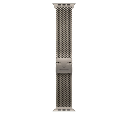 Cinturino Apple Loop in maglia milanese in titanio naturale 49mm - Medium