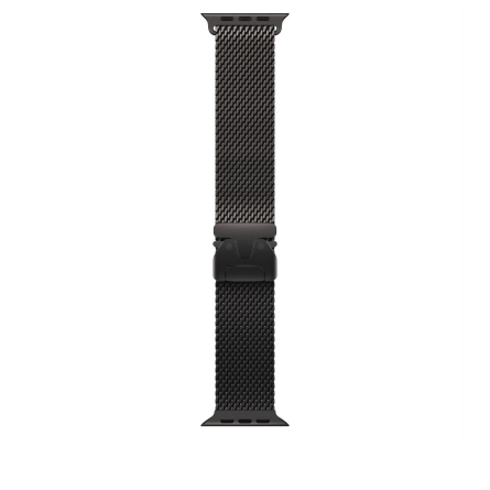 Cinturino Apple Loop in maglia milanese in titanio nero 49mm - Large