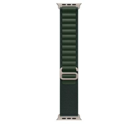 Cinturino Apple Alpine Loop per Apple Watch Ultra 49mm in titanio naturale - Small - Verde scuro