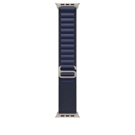 Cinturino Apple Alpine Loop per Apple Watch Ultra 49mm in titanio naturale - Small - Blu navy
