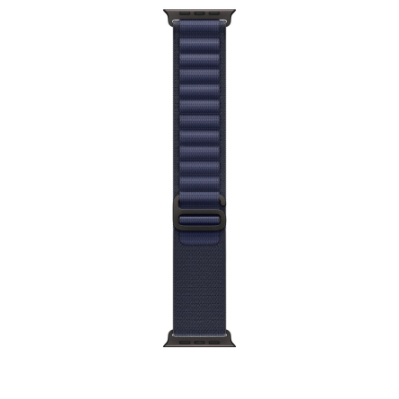 Cinturino Apple Alpine Loop per Apple Watch Ultra 49mm in titanio nero - Large - Blu navy