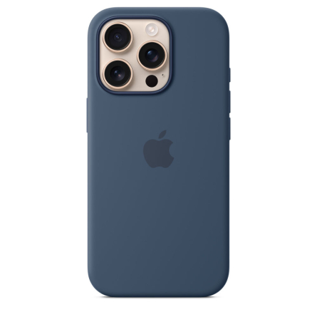 Custodia Apple MagSafe in silicone per iPhone 16 Pro - Denim