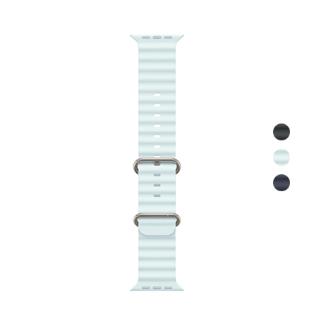 Cinturino Apple Ocean per Apple Watch Ultra 49mm in titanio naturale