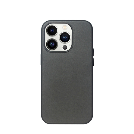 Tunit − Cover in pelle sintetica per iPhone 14 Pro compatibile MagSafe nero