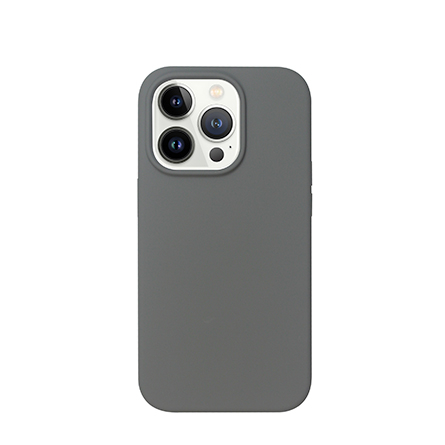 Tunit − Cover in silicone per iPhone 14 Pro compatibile MagSafe grigio