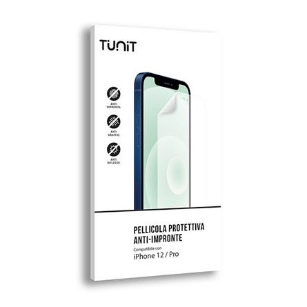 Pellicola protettiva anti-impronta e antiriflesso per iPhone 12 e iPhone 12 Pro