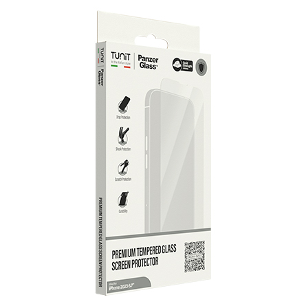 Protezione schermo in vetro temperato Tunit SAFE. by PanzerGlass per iPhone 15 Plus